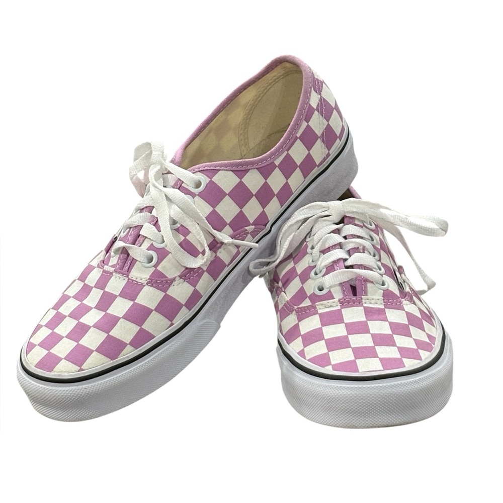 Vans Checkerboard Orchid Print Lace Up Skateboard Shoes Size 8